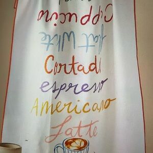 ❤️ ANTHROPOLOGIE COFFEE ALL DAY COTTON DISH TOWEL NEW